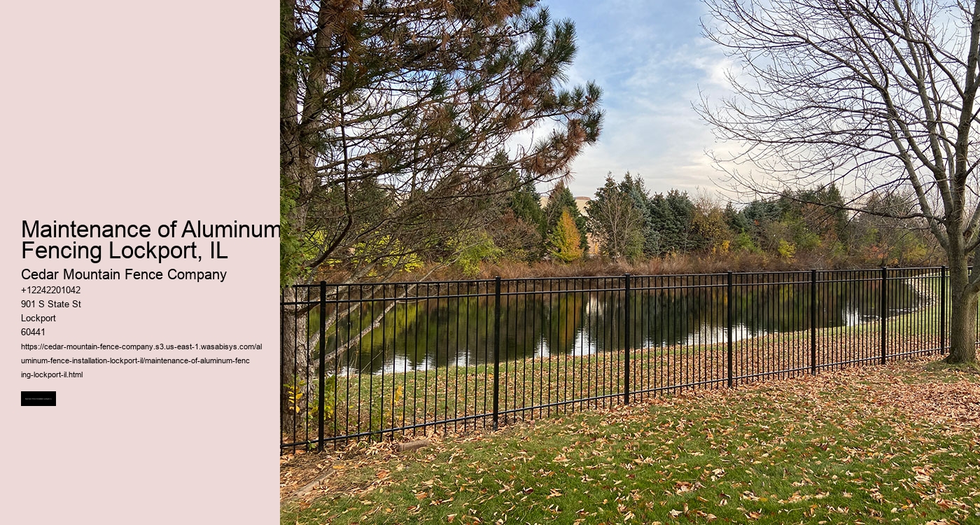 Maintenance of Aluminum Fencing Lockport, IL