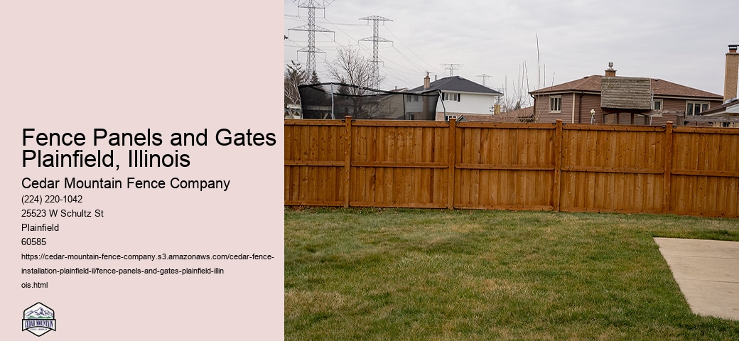 Fence Panels and Gates Plainfield, Illinois