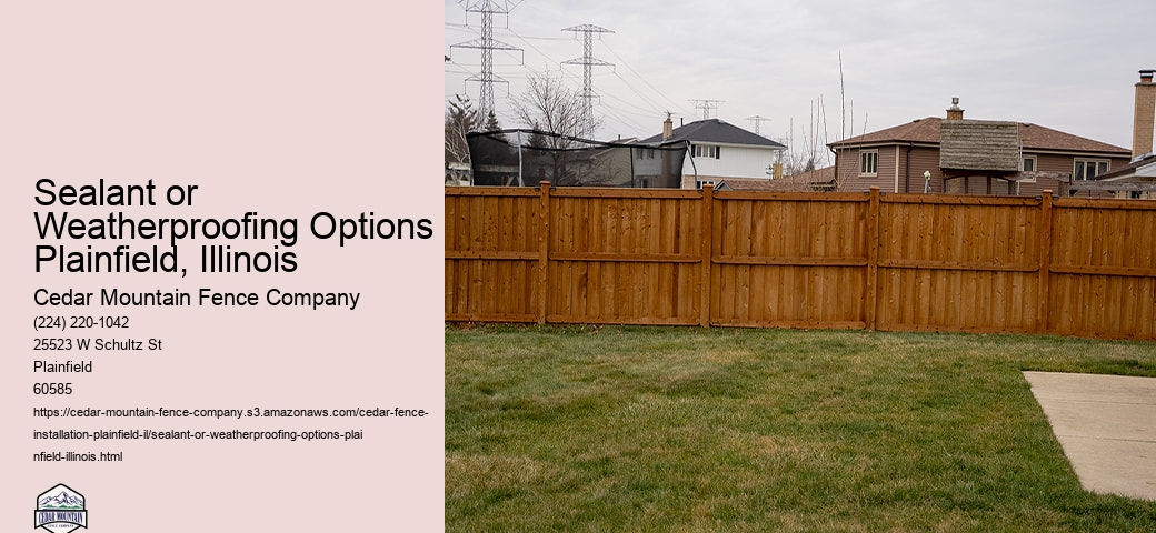 Sealant or Weatherproofing Options Plainfield, Illinois