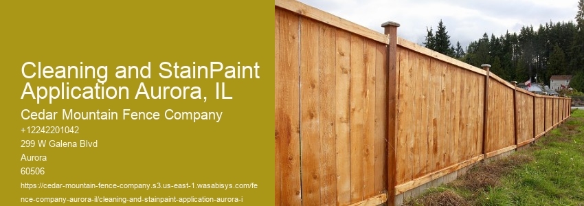 Cleaning and StainPaint Application Aurora, IL